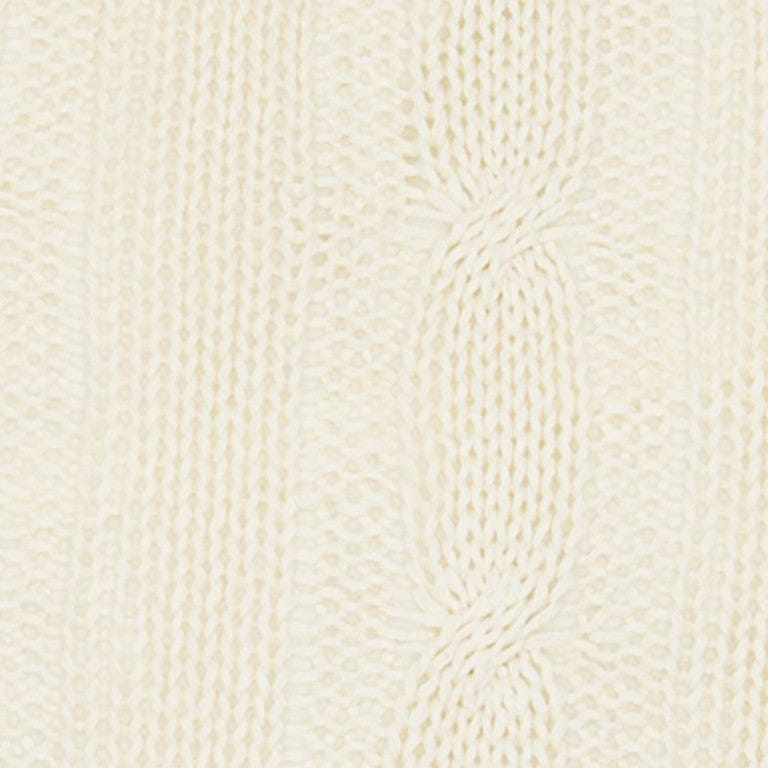 Ivory Knit Sweater Stripe Down Throw Pillow