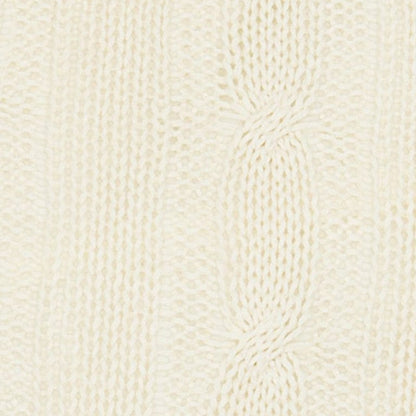 Ivory Knit Sweater Stripe Down Throw Pillow