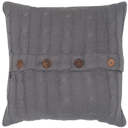 Gray Knit Sweater Stripe Down Throw Pillow