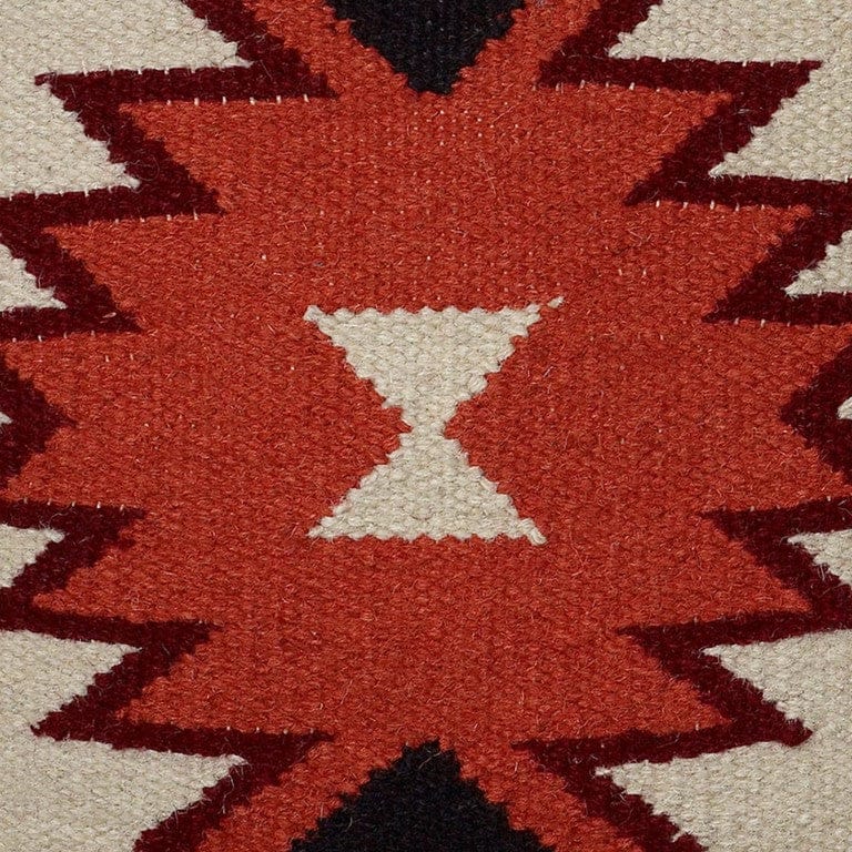 Ivory Orange Kilim Down Filled Throw Pillow
