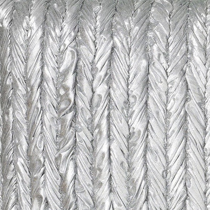Silver Braided Stripe Down Filled Throw Pillow