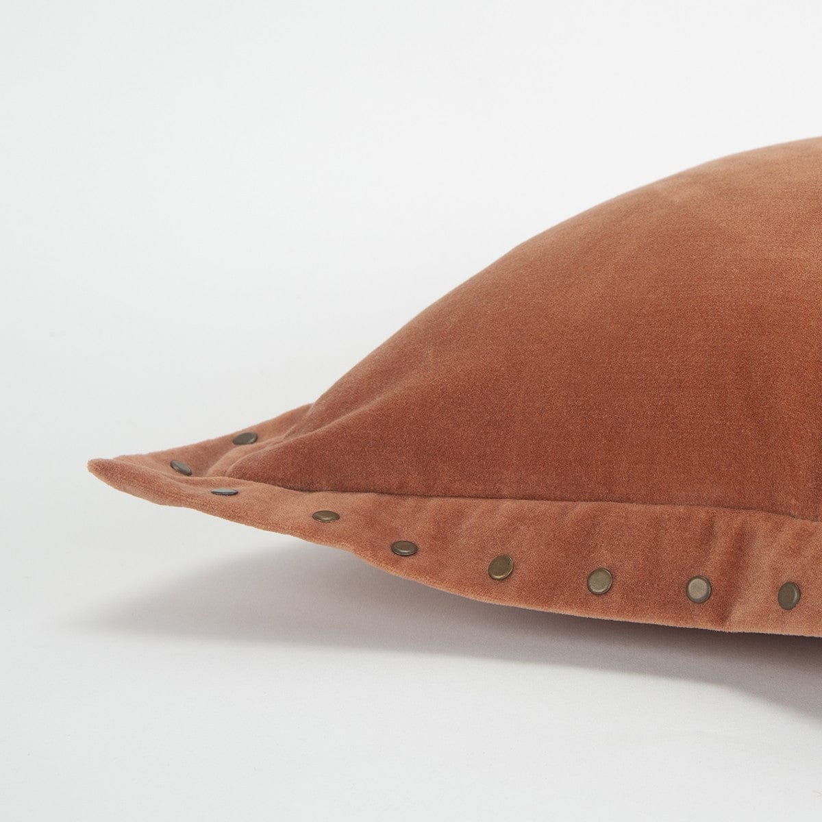 Rust Orange Embellished Flange Down Throw Pillow