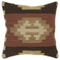 Brown Beige Tribal Down Filled Throw Pillow