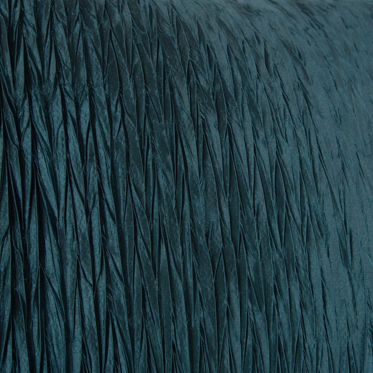 Dark Teal Blue Crinkle Down Filled Throw Pillow