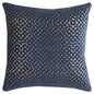 Navy Gold Cross Hatch Pattern Throw Pillow