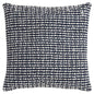 Navy White Textured Weaving Pattern Throw Pillow