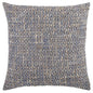 Blue Gray Metallic Nubby Textured Throw Pillow