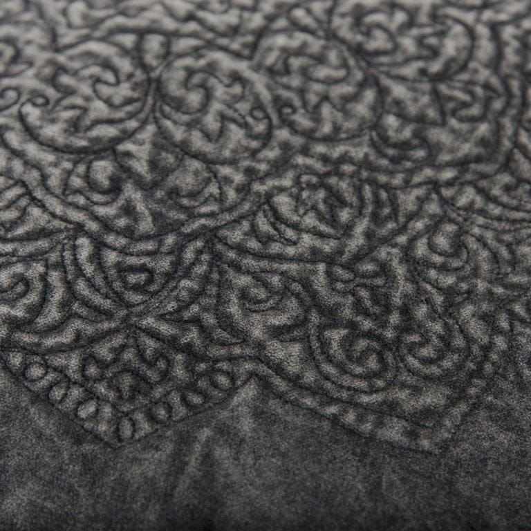 Dark Gray Central Medallion Throw Pillow