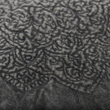 Dark Gray Central Medallion Throw Pillow
