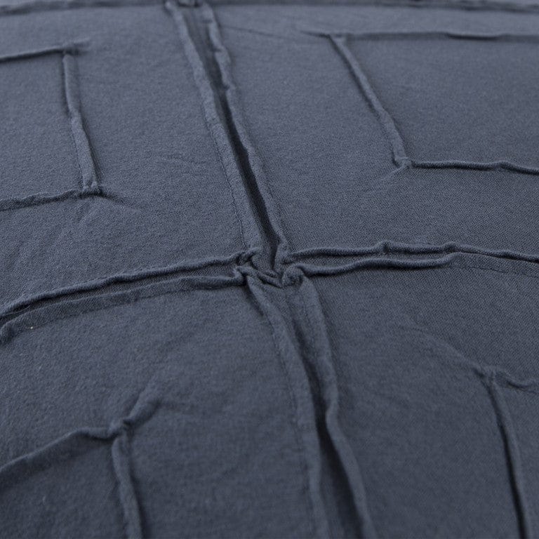 Indigo Pin Tuck Diamond Pattern Throw Pillow