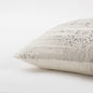 Ivory Silver Distressed Vintage Throw Pillow