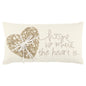 Ivory Home is Where the Heart Is Lumbar Pillow