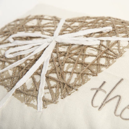 Ivory Home is Where the Heart Is Lumbar Pillow