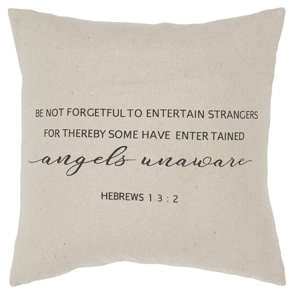 Gray Cream Angels Unaware Throw Pillow