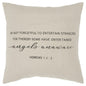 Gray Cream Angels Unaware Throw Pillow