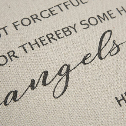 Gray Cream Angels Unaware Throw Pillow