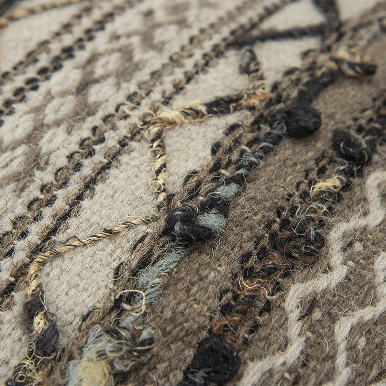 Gray Jacquard Linear Textured Throw Pillow