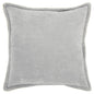 Gray Solid Modern Velvety Throw Pillow