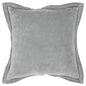 Gray Pin Tucked Flange Modern Throw Pillow