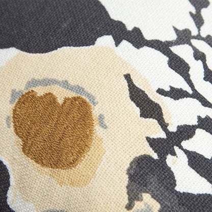 Black White Abstract Impressionistic Throw Pillow