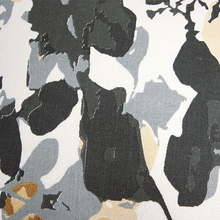 Black White Abstract Impressionistic Throw Pillow