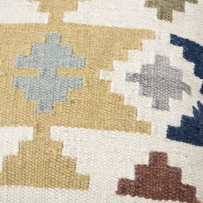 Beige Brown Southwestern Motif Throw Pillow