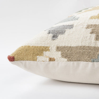 Beige Brown Southwestern Motif Throw Pillow