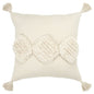 Beige Textured Diamond Trio Throw Pillow