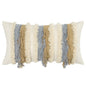 Ivory Beige Textural Strands Lumbar Pillow