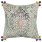 Blue Pink Medallion Decorative Throw Pillow