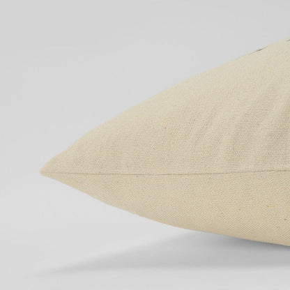 Black Taupe Canvas Iconic Symbols Throw Pillow