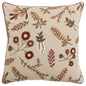 Brown Beige Botanical Sprigs Throw Pillow