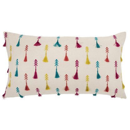 Bright Tone Feathered Arrows Lumbar Pillow