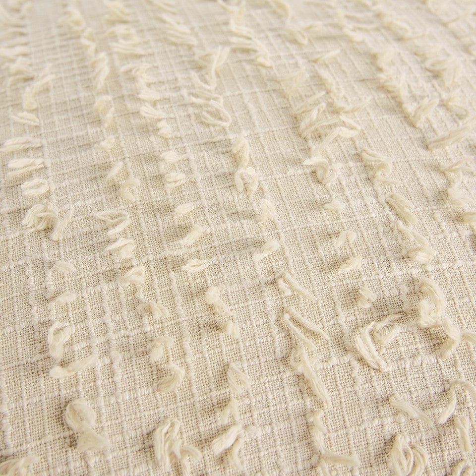 Tan Monochromatic Textured Stripe Throw Pillow