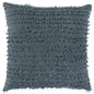 Gray Tasseling Fringe Texture Throw Pillow