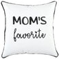Black and White Moms Favorite Modern Throw Pillow