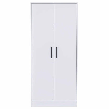 71" White Tall Two Door Closet