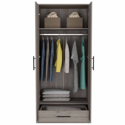 71" Light Gray Tall Two Door Closet