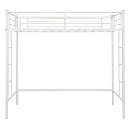 White Twin Size High Loft Bed