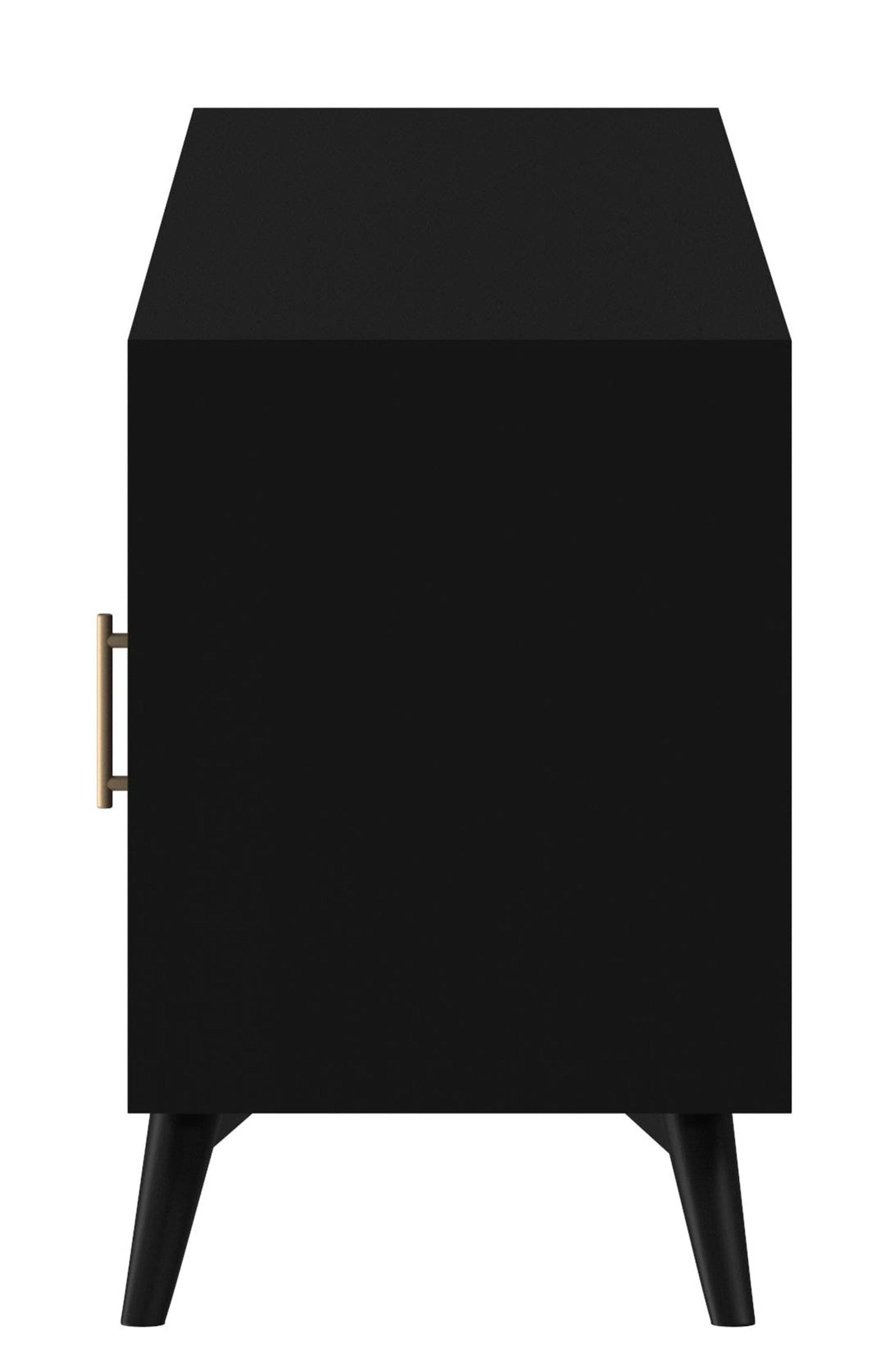 Flair 64" Black Mid Century Mod TV Console