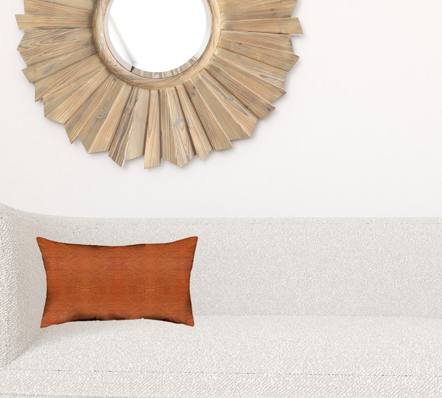 12" X 20" Brown Solid Color Handmade Faux Leather Lumbar Pillow Cover