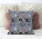 18” Indigo Gray Tropical Suede Throw Pillow