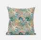 16” Blue Peach Tropical Suede Throw Pillow