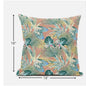 18” Blue Peach Tropical Suede Throw Pillow