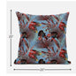 18” Coral Blue Tropical Suede Throw Pillow
