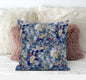 18" Blue Gray Springtime Suede Throw Pillow