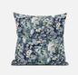 16" Gray Indigo Springtime Suede Throw Pillow