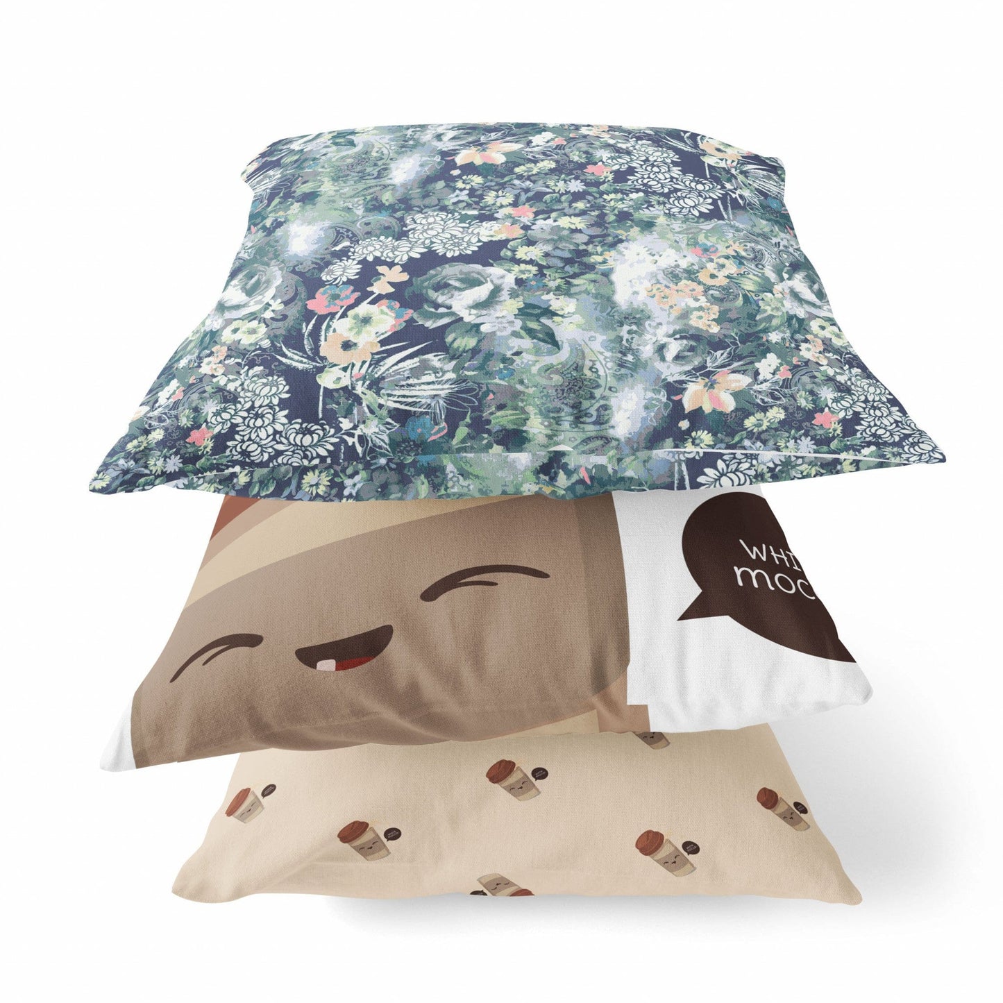 18" Gray Indigo Springtime Suede Throw Pillow