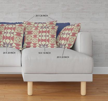 18" Muted Magenta Cosmic Circle Boho Suede Throw Pillow