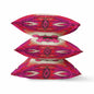 18” Hot Pink Geo Tribal Suede Throw Pillow